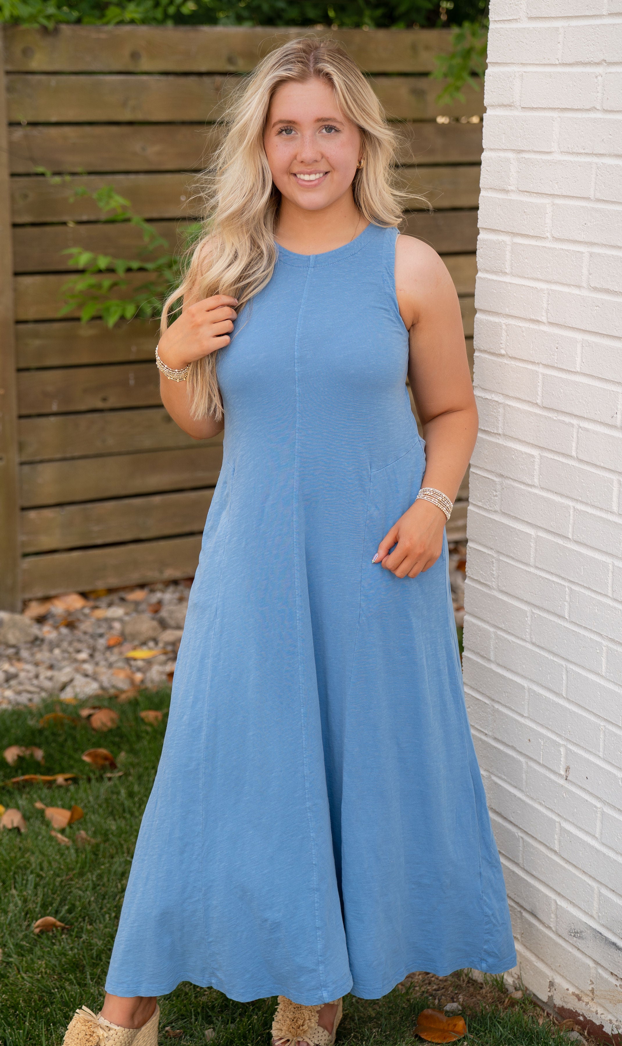 Z Supply Waters Edge Midi Dress Marina – Simply Chic