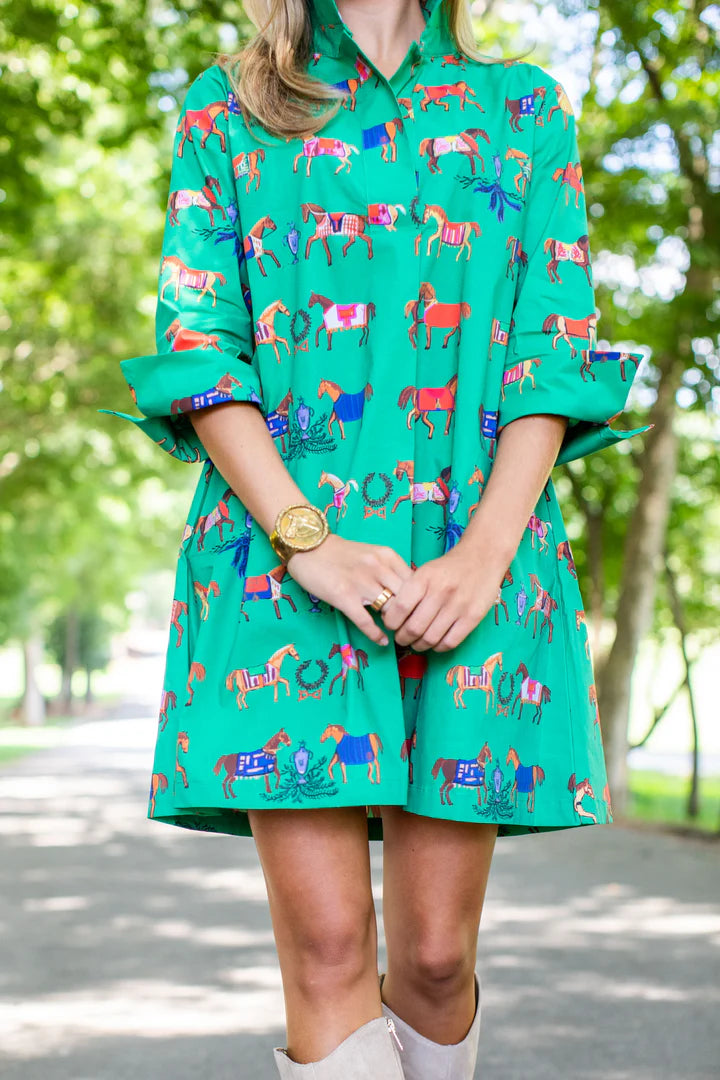 House of MBR High Horse Shirt Dress Short