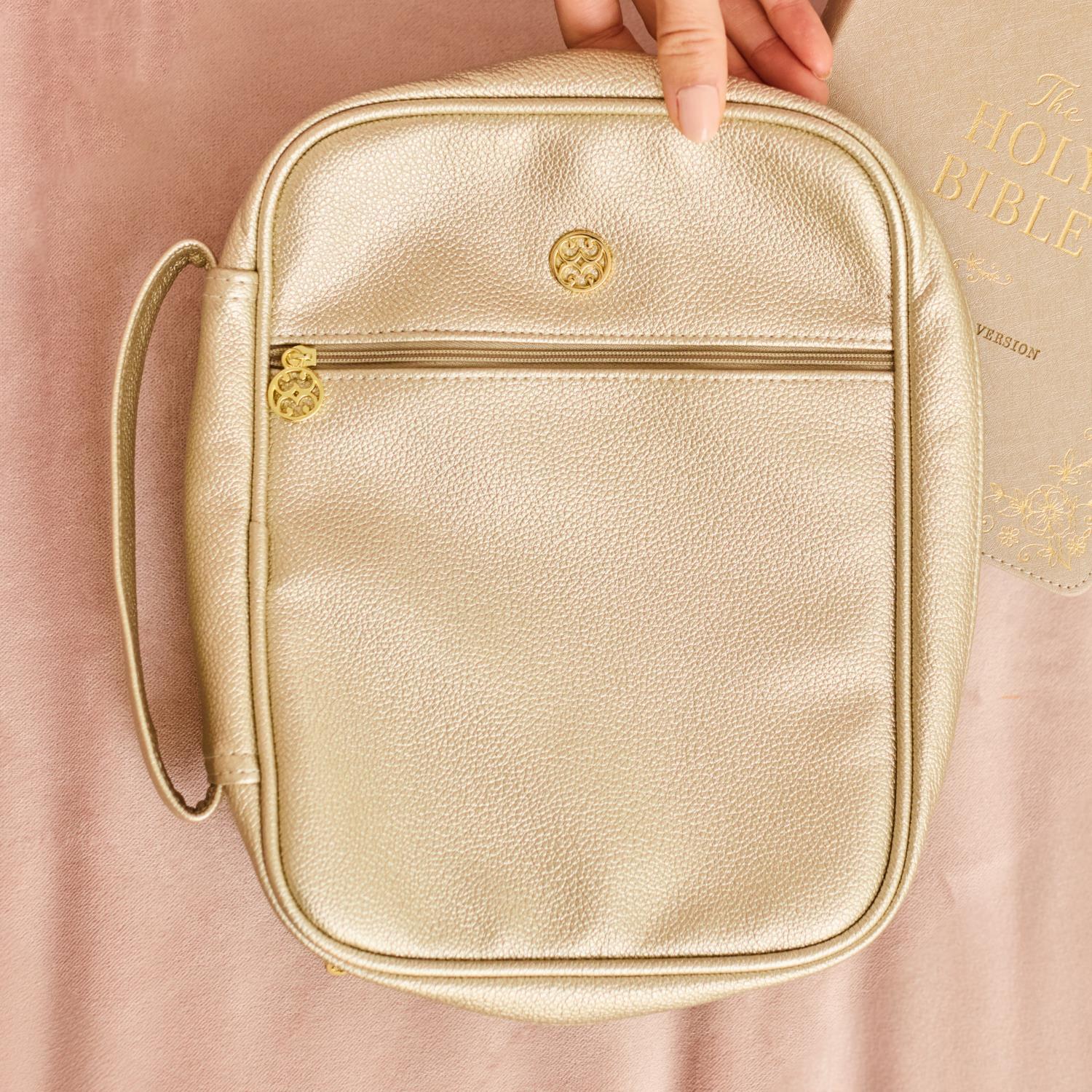 Mary Square Champagne Bible Cover