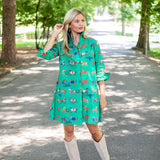 House of MBR High Horse Shirt Dress Short