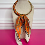 Sonia Scarf Necklace/ Orange