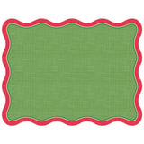 Rosannebeck Green/Red Scalloped Placemat