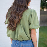 Bubble Top \ Olive