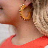 Gold Studded Hoop
