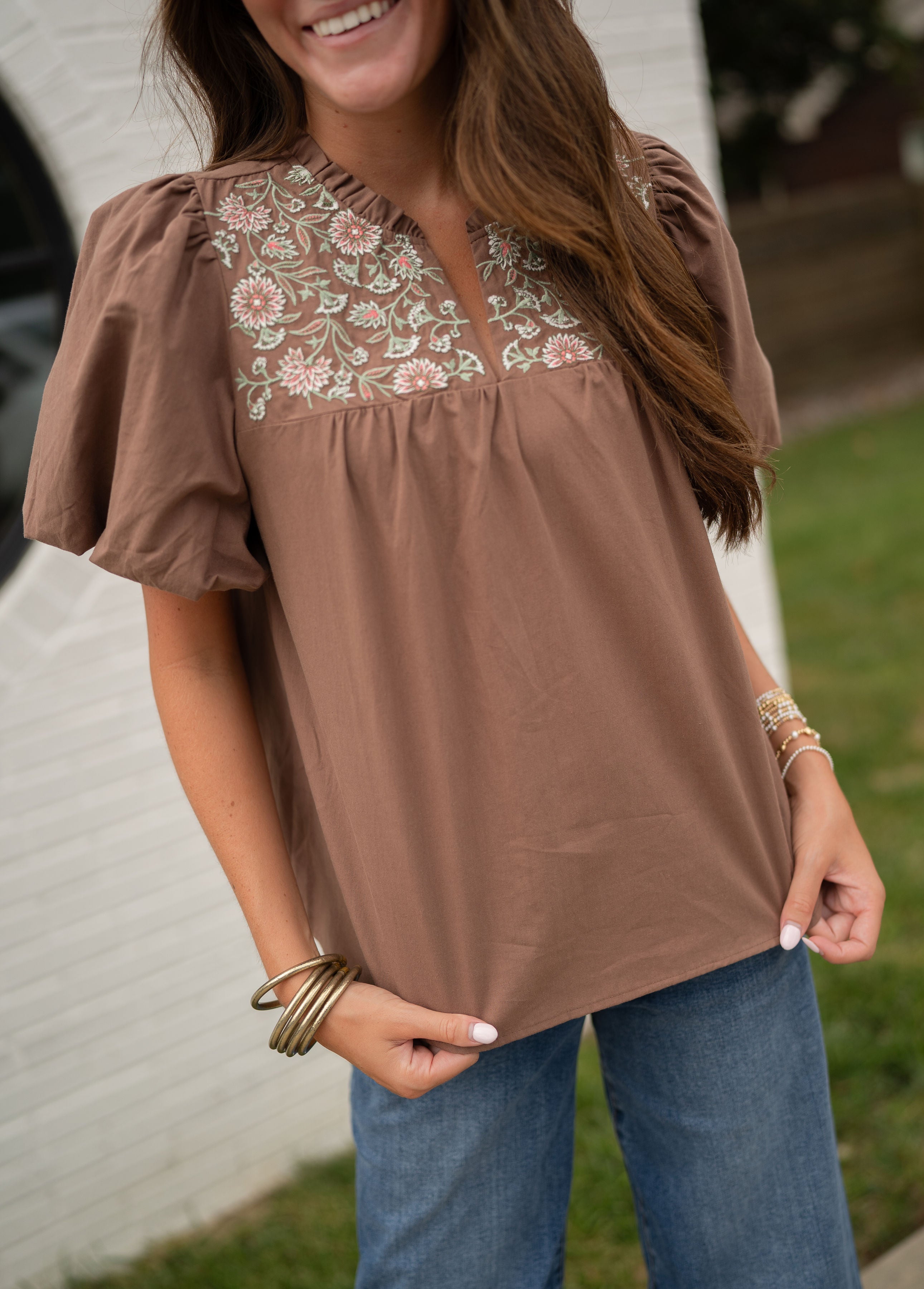 Mary Square Espresso Makayla Top
