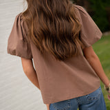 Mary Square Espresso Makayla Top
