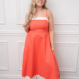 Sunset Bloom Linen Maxi Sundress
