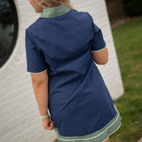Mary Square Navy Brenda Dress