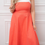 Sunset Bloom Linen Maxi Sundress
