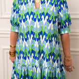 Jude Connally Tierney Paradise Ikat Cobalt Dress