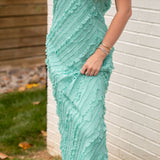 Endless Rose Teal Strapless Dress