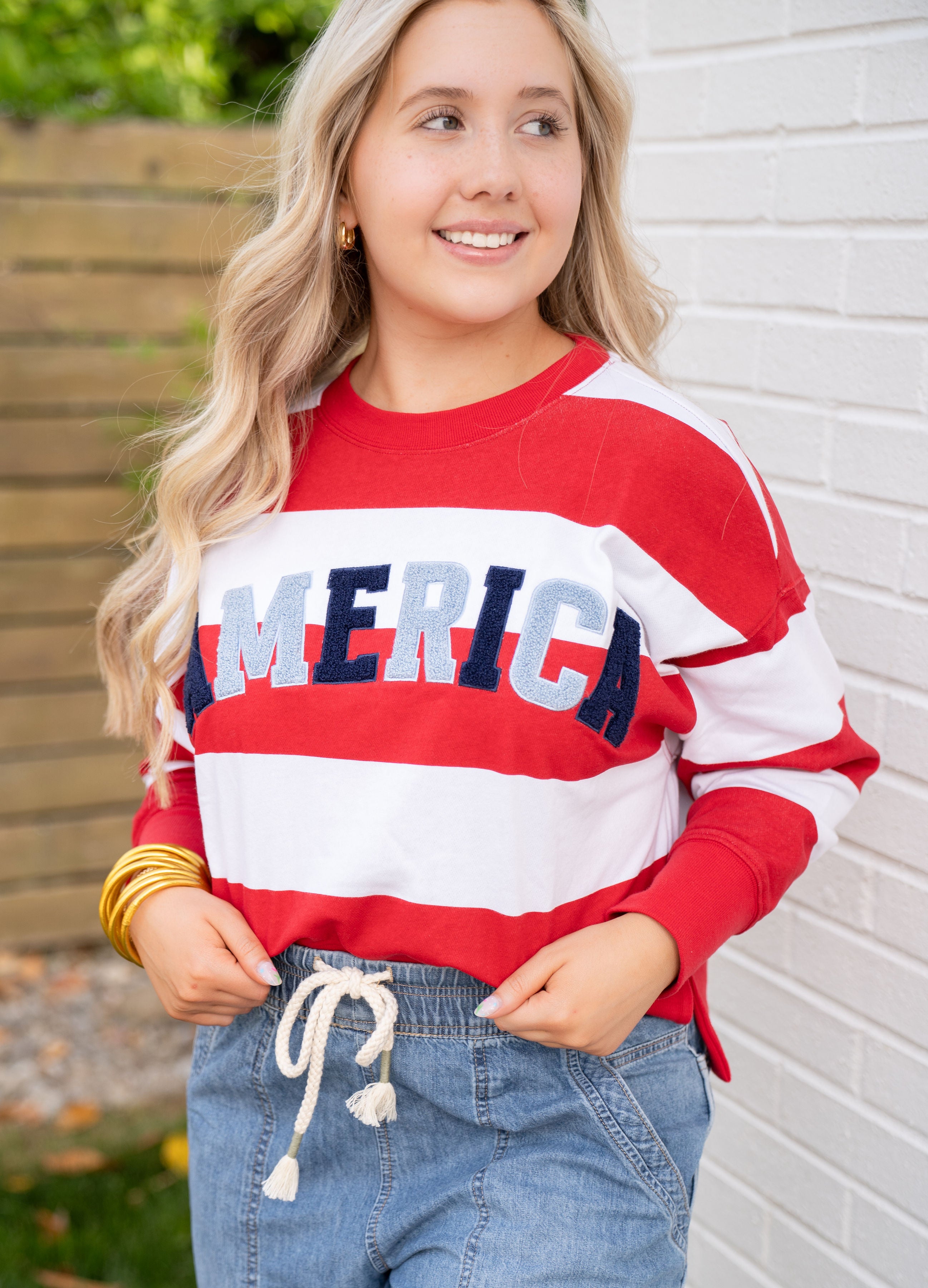 America Stripe Relaxed Sweatshirt