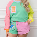 Queen of Sparkles Colorblock Sweatshirt
