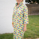 Holly Shae Grace Stretch Poplin Grove Grid Dress