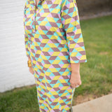 Holly Shae Grace Stretch Poplin Grove Grid Dress