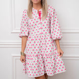 Mary Square Flora Fanfare-Pink Riley Dress