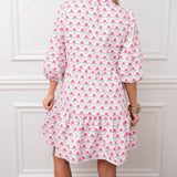 Mary Square Flora Fanfare-Pink Riley Dress