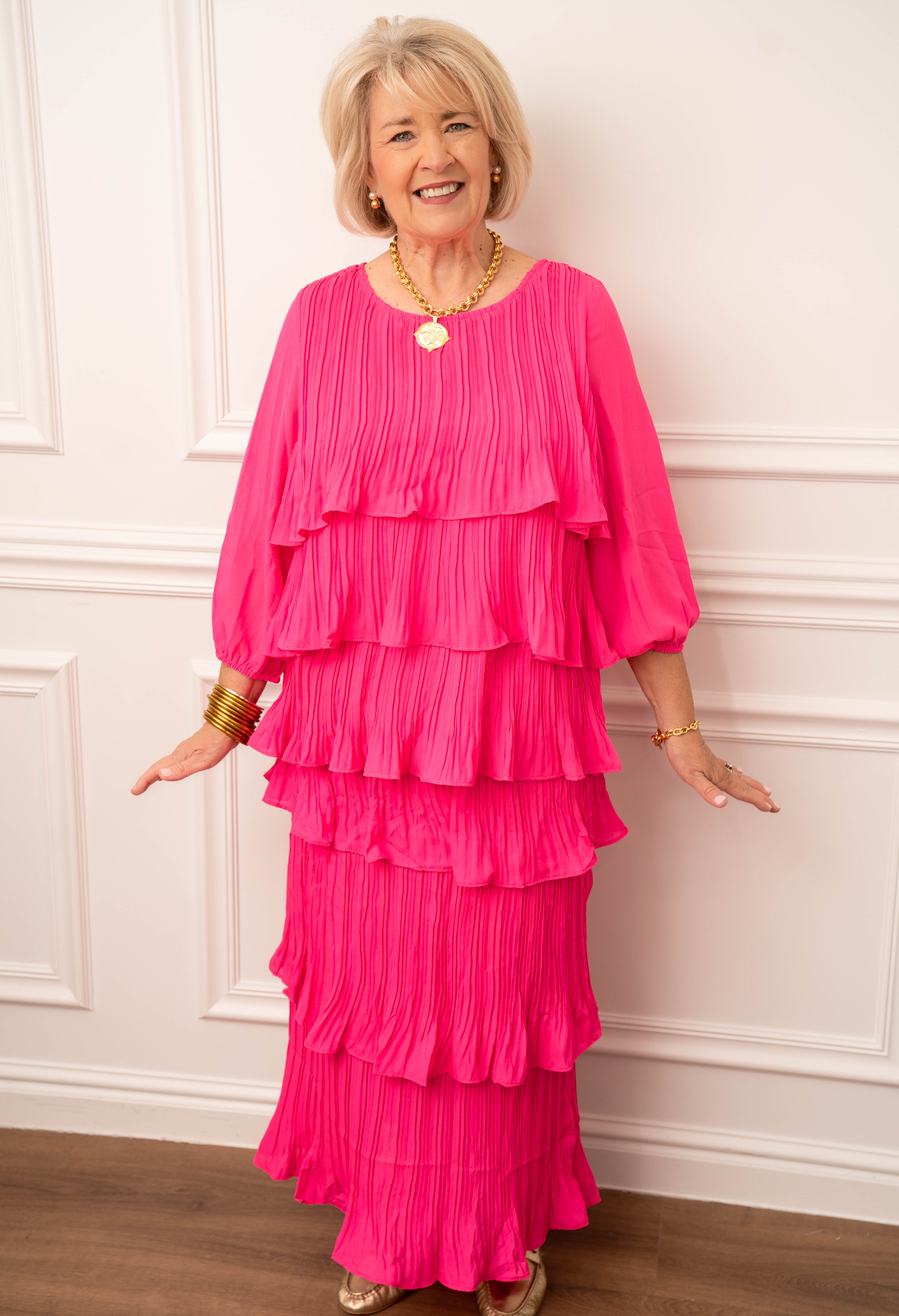 JOH Hot Pink Ruffle Top