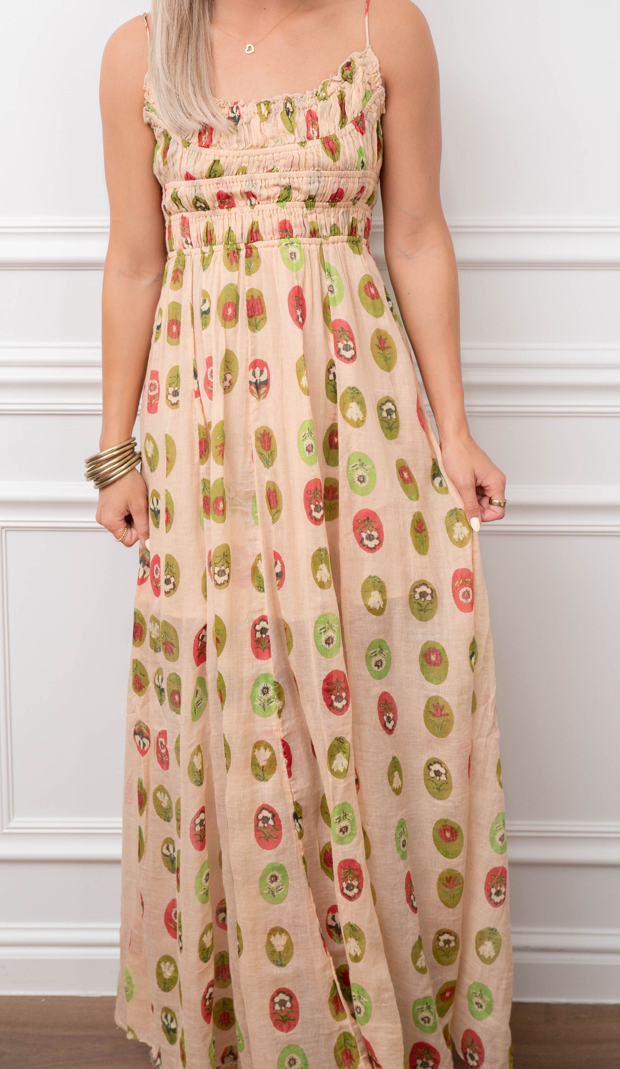 Free People Dusty Pink Combo Dress