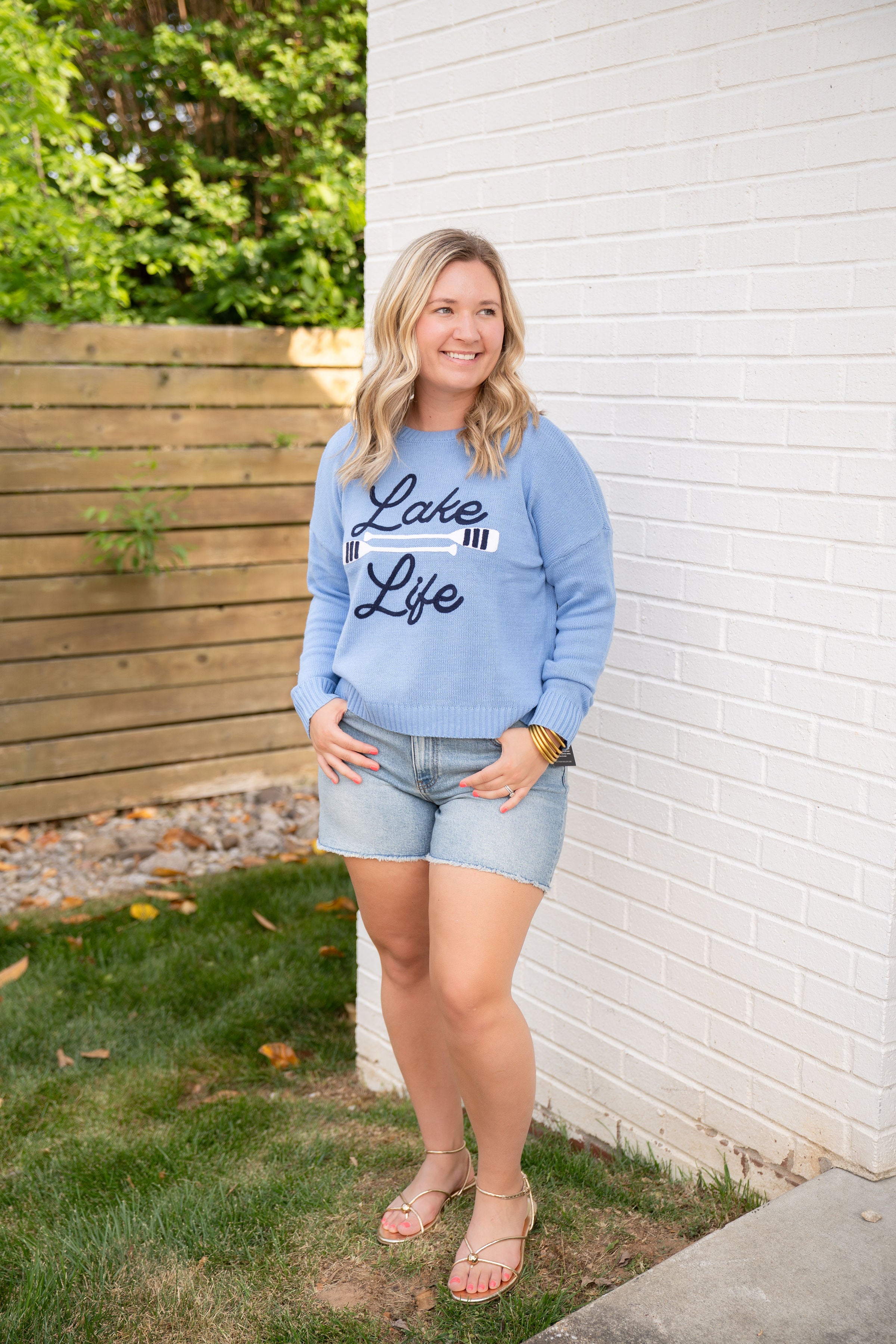 Shiraleah Blue Lake Life Sweater