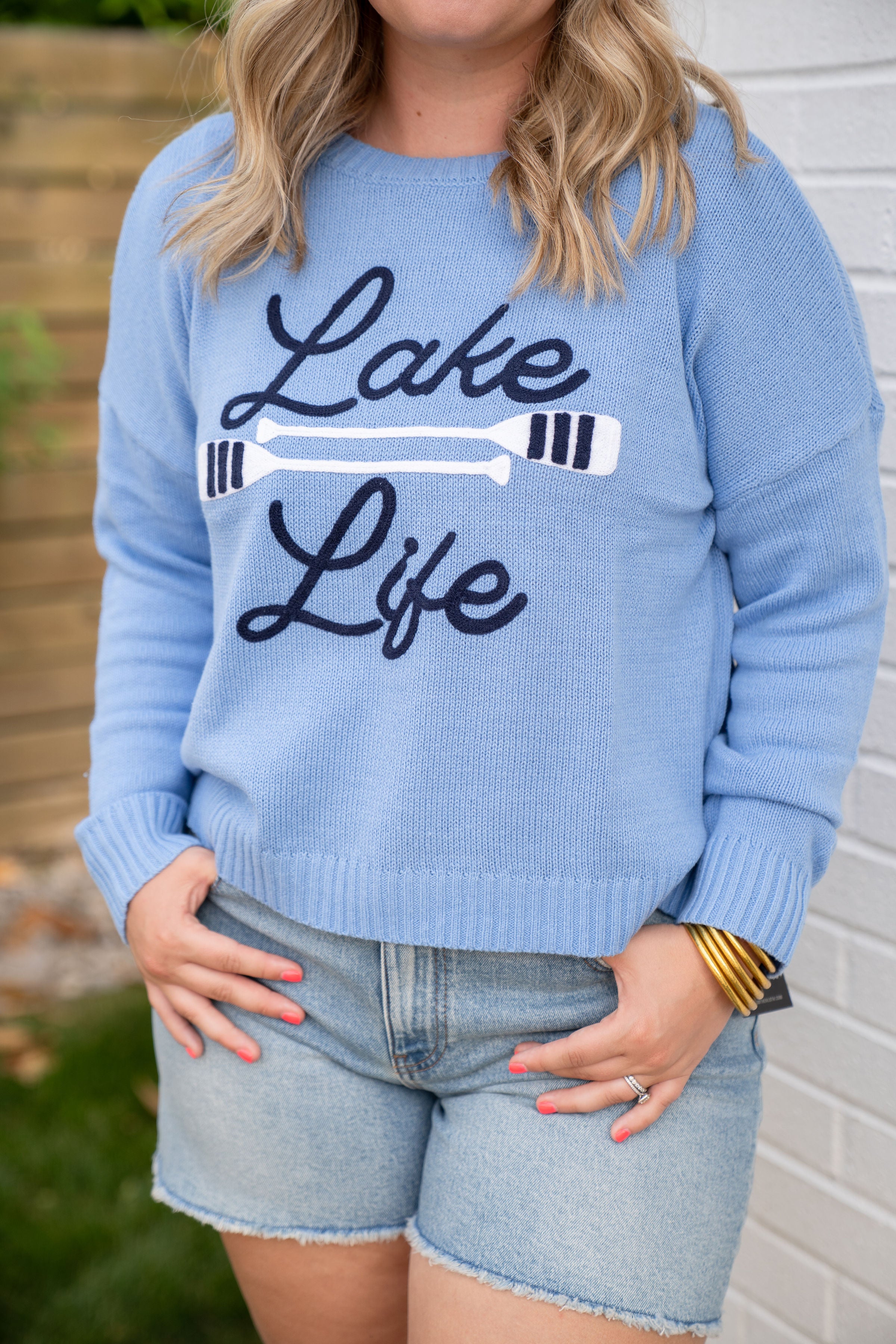 Shiraleah Blue Lake Life Sweater