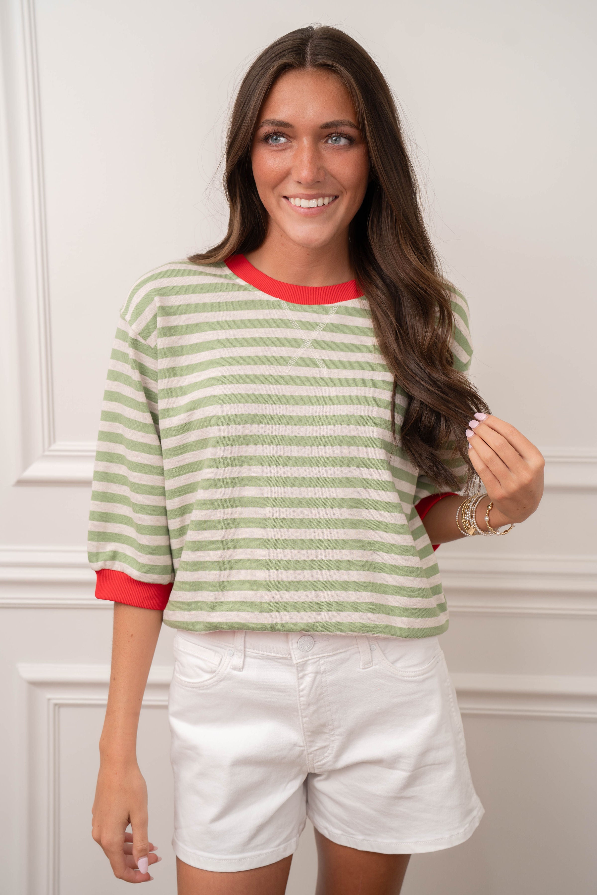 The Easy Weekend Stripe Top