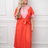 Pink Oasis Midi Dress