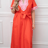 Pink Oasis Midi Dress