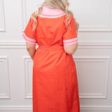 Pink Oasis Midi Dress