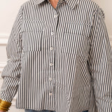 JOH Black Stripped Shirt