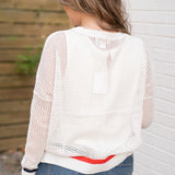 American Flag Mesh Sweater