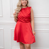Red Cherry Silk Dress