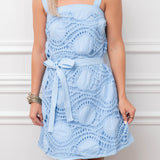 Chambray Crochet Dress