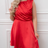 Red Cherry Silk Dress