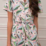 Floral Daze Denim Romper