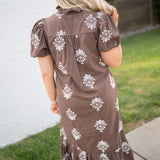 Brown Meadow Maxi Dress