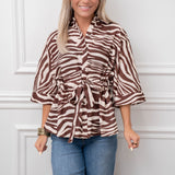 Brown Zebra Top