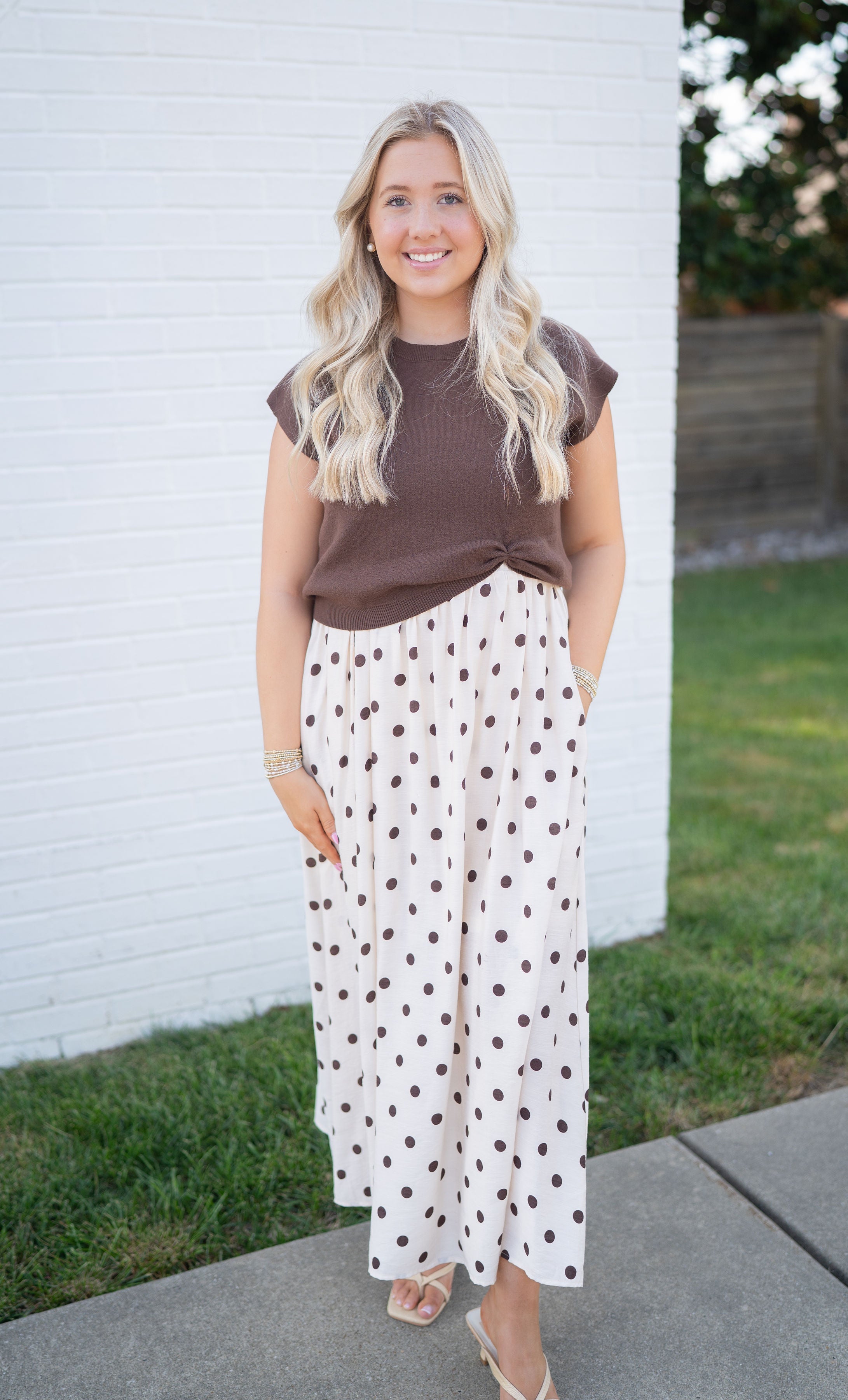 Polka Dot Sweater Dress