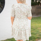 Mary Square Thistle Vines Sand Adelyn Dress