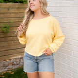 Free People Double Yellow Sweat Shirt