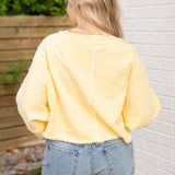 Free People Double Yellow Sweat Shirt