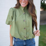 Bubble Top \ Olive