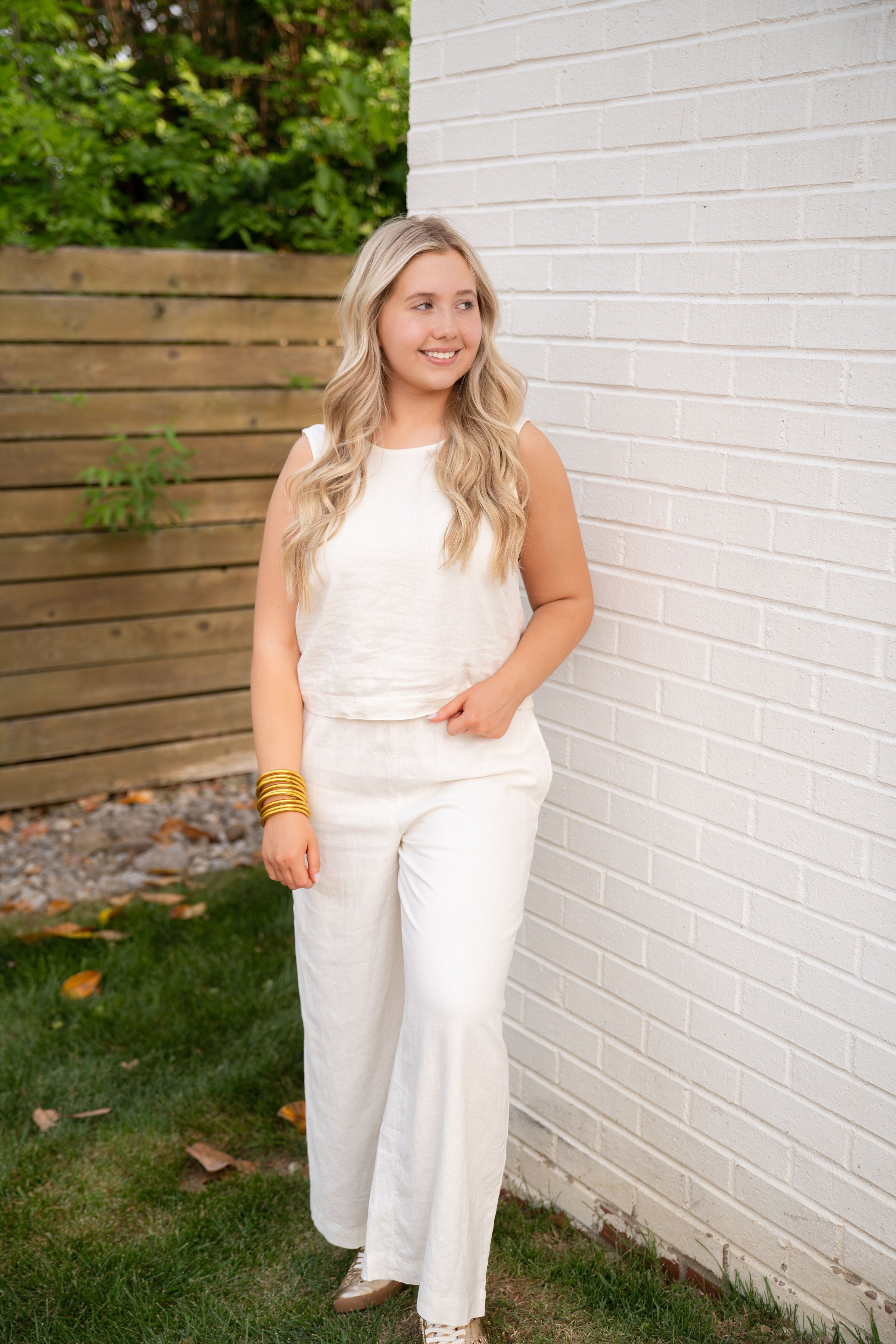 Z Supply Sloane Linen Top White