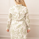 Mary Square Sarah Dress Lacecap White