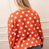 Queen of Sparkles Polka Dot Pumpkin Sweater