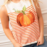 Queen of Sparkles Striped Pumpkin Knit