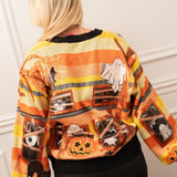 Queen of Sparkles Spooky Windows Cardigan