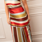 Autumn Sunset Stripe Maxi