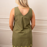 Olive Pop Grommet Dress