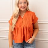 City Chic Blouse in Orange